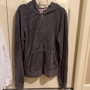 JUICY COUTURE charcoal gray zip up hoody